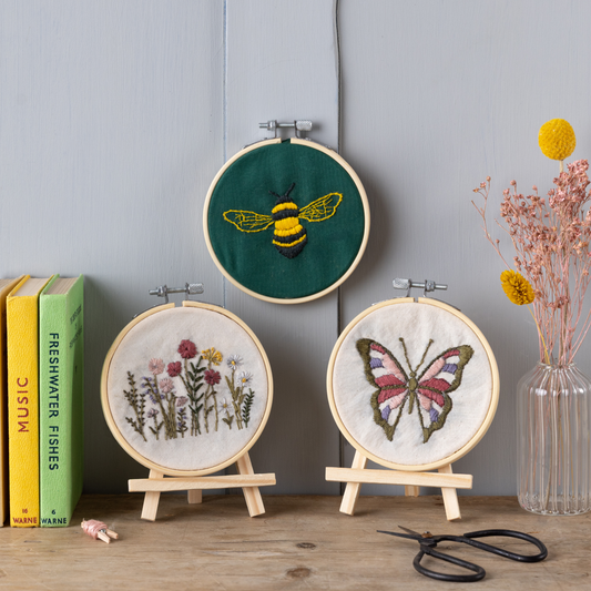Garden Embroidery Kit - Set of Three