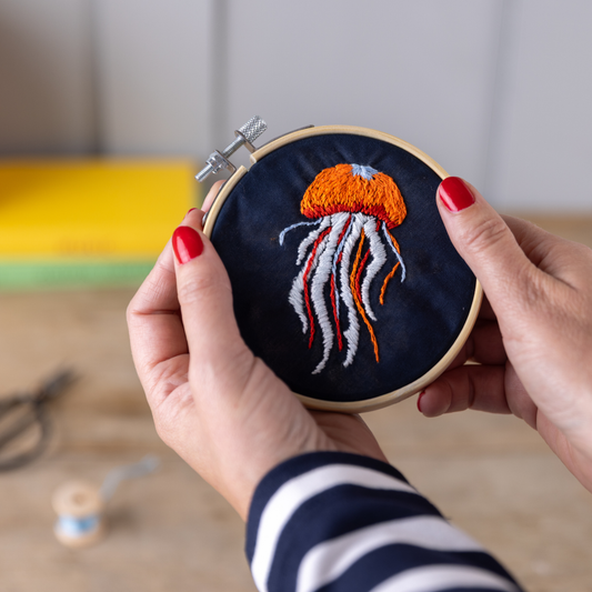 Mini Jellyfish Embroidery Kit