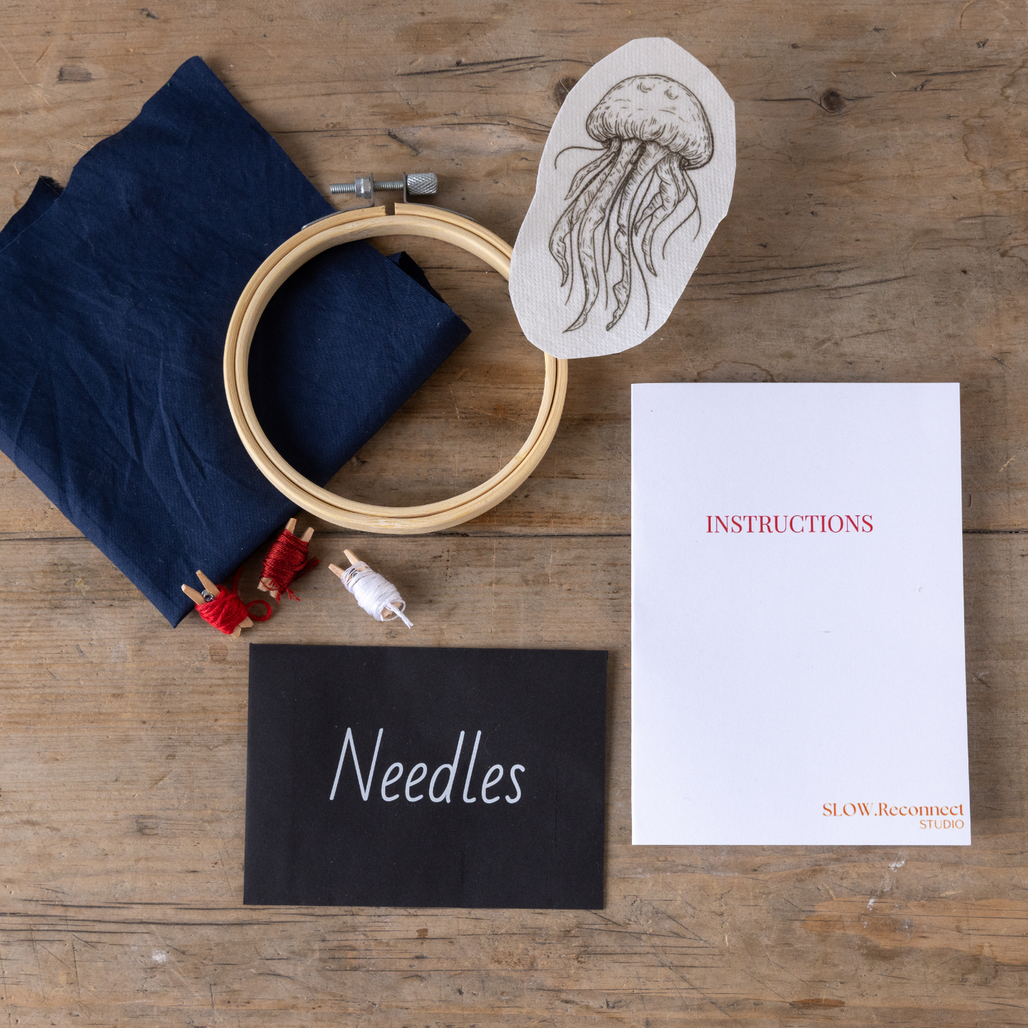 Mini Jellyfish Embroidery Kit