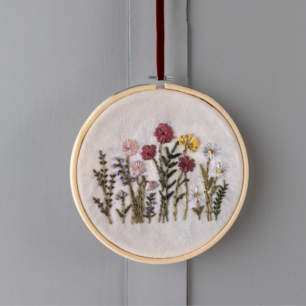 Large Flower Garden Embroidery Kit